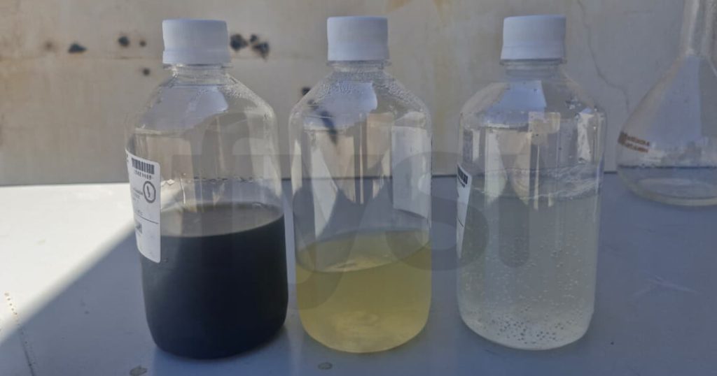 Tratamento de chorume com ozônio Fysi - antes e depois